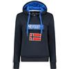 Geographical Norway Gadrien Lady - Felpa Donna Zip Hoodie Tasche - Pile Donna Maglione Manica Lunga Giacca Cappuccio - Abito Ideale Primavera Estate Autunno Inverno Stagione (Blu Marino L)