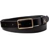 Calvin Klein Donna Cintura Square Buckle Loop 2,5 cm con Logo, Nero (Black/Antique Light Gold), 80 cm