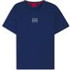 Hugo Maglietta da Uomo Laze in Cotone Elasticizzato con Logo Stampato, Medium Blue 428, XL