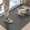 LEKEEPGO Zerbino Ingresso Interno 43 x 75 cm, Tappeto Ingresso Interno Antiscivolo, Assorbente Tappetino Entrata Lavabile per Casa Porta, Corridoio, Grigio
