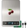 izeyu [ Ricaricabile & 15KG ] Bilancia Cucina Digitale, USB C Elettronica Bilancia da Cucina,Alta Precisione 1g/0.1oz Bilancia Alimenti, Professionale con Funzione Tare, Batterie Incluse