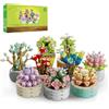 JMBricklayer Piante Grasse Artificiali Set di Costruzioni 20104, 9 Fiori Artificiali da Costruire,Collezione Botanica Morsetto Collezione di Blocchi per Adulti, Decorazioni, Regalo per Ragazze e Donne