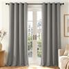 Deconovo Tende Oscuranti per Interni con Occhielli, 2 Pannelli 140x220 cm, Tende Termiche Isolanti per Camera da Letto e Soggiorno, Drappeggio Morbido ed Elegante, Grigio Tortora Chiaro