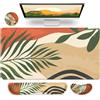 Gimars 4 in 1 Tappetino Mouse XXL e Tappetino Mouse Tastiera Poggiapolsi, 800x305mm Tappetino Scrivania Grande, Mouse Pad Ergonomico Poggia Polsi per Gaming Gamer Ufficio PC, Morandi Arancione