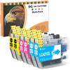 D&C Cartucce compatibili D&C LC421XL per stampanti Brother, multipack per Brother DCP-J1050DW, MFC-J1010DW, DCP-J1140DW (ciano, magenta, giallo, confezione da 6)
