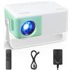 Yoton Mini proiettore YOTON con rotazione a 180° e correzione automatica della distorsione - Supporta la risoluzione 1080P, 15000 lumen di luminosità, zoom del 50%, proiettore per home cinema ideale per camere da letto e bambini, compatibile con …