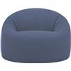 Bananair Pouf sfoderabile in velluto a coste BANANAIR 100 cm blu scuro