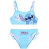 Disney Store Disney Costume da Bagno Stitch per Bambine, Bikini 2 Pezzi con Volant, Blu e Rosa (IT, età, 3 Anni, Regular, Blu)