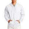 Hanes Champion EcoSmart Fleece Full Hoodie, Zip Up Hooded Felpa con Cappuccio da Uomo, Bianco/Giardino opulento, M