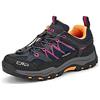 CMP Kids Rigel Low Trekking Shoes Wp, Scarpe da trekking Unisex - Bambini e ragazzi, Antracite-Bouganville 54UE, 30 EU