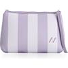 Muitomas Pochette da Donna in Neoprene a Strisce, Borsa da Donna con Chiusura Zip e Laccio Polso, 24 x 16 x 6, Colore Lilla