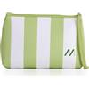 Muitomas Pochette da Donna in Neoprene a Strisce, Borsa da Donna con Chiusura Zip e Laccio Polso, 24 x 16 x 6, Colore Verde Salvia