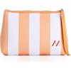 Muitomas Pochette da Donna in Neoprene a Strisce, Borsa da Donna con Chiusura Zip e Laccio Polso, 24 x 16 x 6, Colore Peach Fuzz