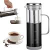 PRITOK Cold Brew Coffee Maker: caraffa da 800 ml con filtro in acciaio inox 304 e custodia in silicone antiscivolo, macchina da caffè e tè