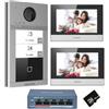 HIKVISION KIT IP bifamiliare doppia postazione interna 2MP - DS-KIS604-S/BI-FAMILY
