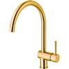 Paffoni Miscelatore per lavello Paffoni Light canna orientabile oro LIG280HGSP