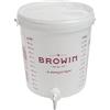 Browin 340416 Contenitore per fermentazione, 15 l, per Birra o Vino, con Rubinetto di Scarico e Tubo di fermentazione