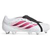 Adidas Scarpa da Calcio Uomo Adidas Predator League Fold-Over Tongue Terreni Morbidi Bianco Rosa Nero