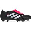 Adidas Scarpa da Calcio Uomo Adidas Predator League Fold-Over Tongue Terreni Morbidi Nero Bianco Rosso