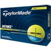 TaylorMade New Distance+ 2025 Palline da Golf (giallo, taglia unica)