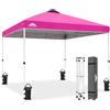EAGLE PEAK Gazebo da 3 m x 3 m, tenda istantanea per esterni, con gambe dritte, colore: rosa
