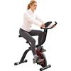 CURECURE Cyclette pieghevole domestica: 16 livelli magnetici, monitor LCD, sensore cardiaco manuale, sella imbottita, capacità 120 kg. Perfetta per cardio a casa