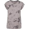 Build Your Brand Ladies Batik Dye Extended Shoulder Tee, T-Shirt Donna, Lightgrey Grey, S