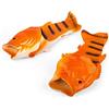 Coddies Fish Flops, Pantofole a forma di pesce, pantofole da piscina e da spiaggia, idea regalo unica per uomini, donne e bambini, Arancione (Arancione), 39/40 EU