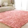ORINOVA Tappeto Peloso Rosa 240x300 cm Rug Tappeti Camera da Letto Morbido Scendiletto Lavabile in Lavatrice Moderno Salotto