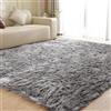 ORINOVA Tappeto Peloso Grau 240x300 cm Camera da Letto Morbido Scendiletto Tappeti Rug Lavabile in Lavatrice Moderno Salotto