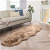 ORINOVA Tappeto Peloso Beige 60x180 cm Scendiletto Morbido Camera da Letto Rug Tappeti Lavabile in Lavatrice Moderno Salotto