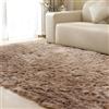 ORINOVA Tappeto Peloso Beige 180x270 cm Rug Camera da Letto Scendiletto Morbido Tappeti Lavabile in Lavatrice Moderno Salotto