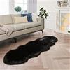ORINOVA Tappeto Peloso Nero 60x180 cm Rug Camera da Letto Scendiletto Morbido Tappeti Lavabile in Lavatrice Moderno Salotto
