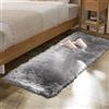 ORINOVA Tappeto Peloso Grau 60x180 cm Rug Morbido Camera da Letto Tappeti Scendiletto Lavabile in Lavatrice Moderno Salotto