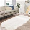 ORINOVA Tappeto Peloso Bianco 120x180 cm Scendiletto Morbido Camera da Letto Rug Tappeti Lavabile in Lavatrice Moderno Salotto