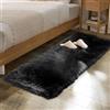 ORINOVA Tappeto Peloso Nero 60x180 cm Morbido Rug Tappeti Scendiletto Camera da Letto Lavabile in Lavatrice Moderno Salotto