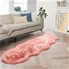 ORINOVA Tappeto Peloso Rosa 60x180 cm Morbido Rug Camera da Letto Scendiletto Tappeti Lavabile in Lavatrice Moderno Salotto