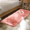 ORINOVA Tappeto Peloso Rosa 60x180 cm Camera da Letto Rug Scendiletto Morbido Tappeti Lavabile in Lavatrice Moderno Salotto