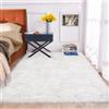 ORINOVA Tappeto Peloso Bianco 150x215 cm Morbido Camera da Letto Rug Scendiletto Tappeti Lavabile in Lavatrice Moderno Salotto