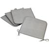 GEMITEX - Set 4 cuscini Panarea per sedia Grigio chiaro 39x39 cm