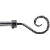 CARILLO HOME - Bastone tenda nero silver terminale Pastorale Linea Oro - Estensibile da 110 a 200 cm