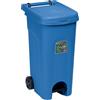 STEFANPLAST - Pattumiera a pedale Linea Urban Eco System Blu Capri 80 Litri - h79,5x51x40 cm