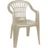 PROGARDEN - Sedia da giardino Lyra Tortora Linea Classic - h80x56x54 cm