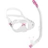 CRESSI COMBO MAREA JR + TOP TRASP/ROSA Maschera Snorkel