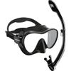 CRESSI COMBO F1 + DRY 50 NERO Maschera Boccaglio