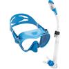 CRESSI COMBO F1 + DRY 21 BLU METAL Maschera Boccaglio