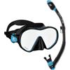 CRESSI COMBO DUAL + SUPERNOVA DRY NERO/TURC. LENTI SPE SPECT Kit Snorkeling - Maschera Snorkel