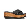MIDELETTE Sandalo donna nero in pelle