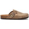 BIO GREEN Ciabatta uomo taupe in suede