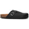 BIO GREEN Ciabatta uomo nera in pelle